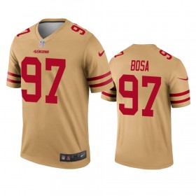 Camiseta Hombre NFL San Francisco 49ers Nick Bosa 97 Gold Inverted Legend